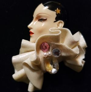Rare Vintage Pierrot Brooch